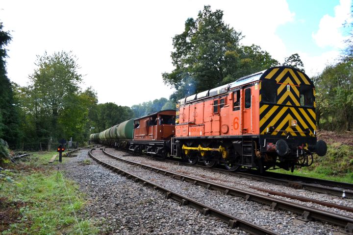 a large long train on a track