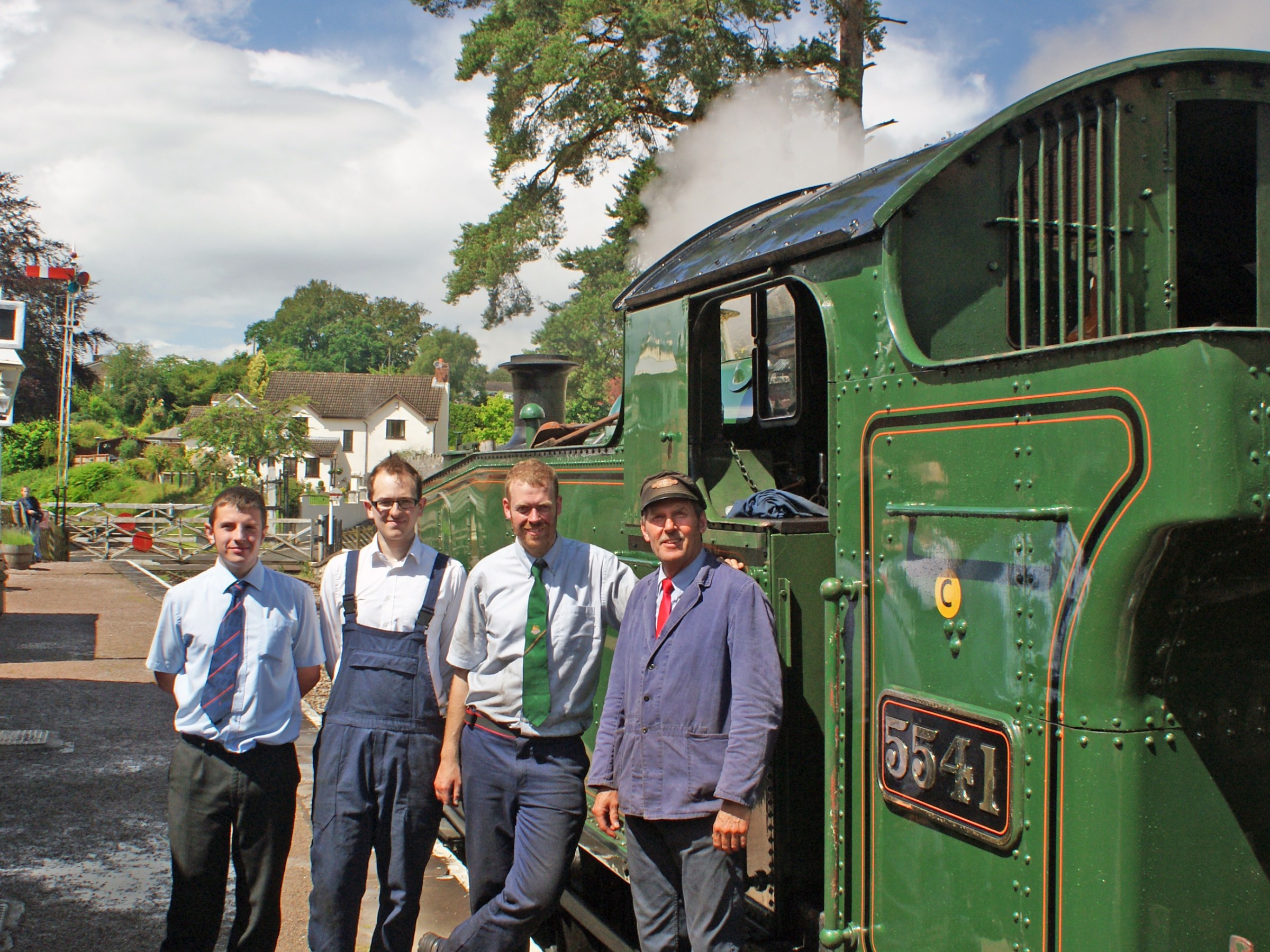 team near a train