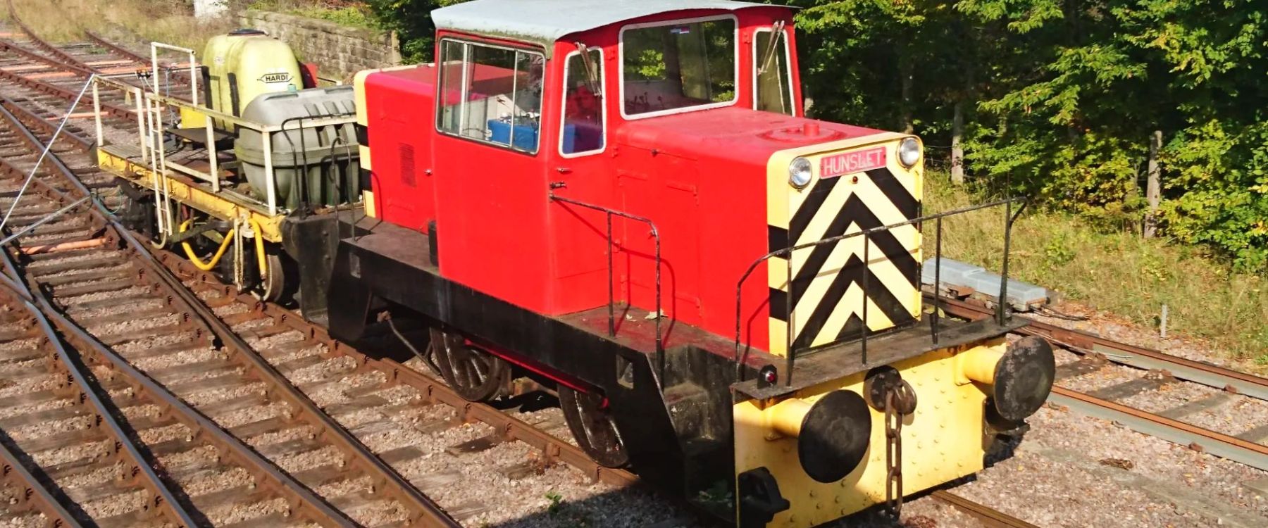 a train on a steel track